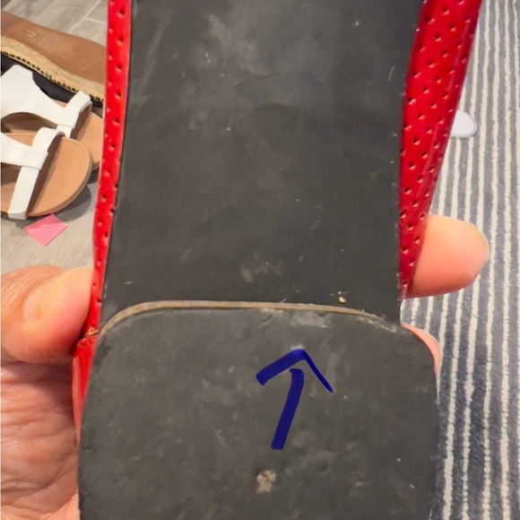 Talbots Size 7 1/2 red flats - Picture 10 of 11